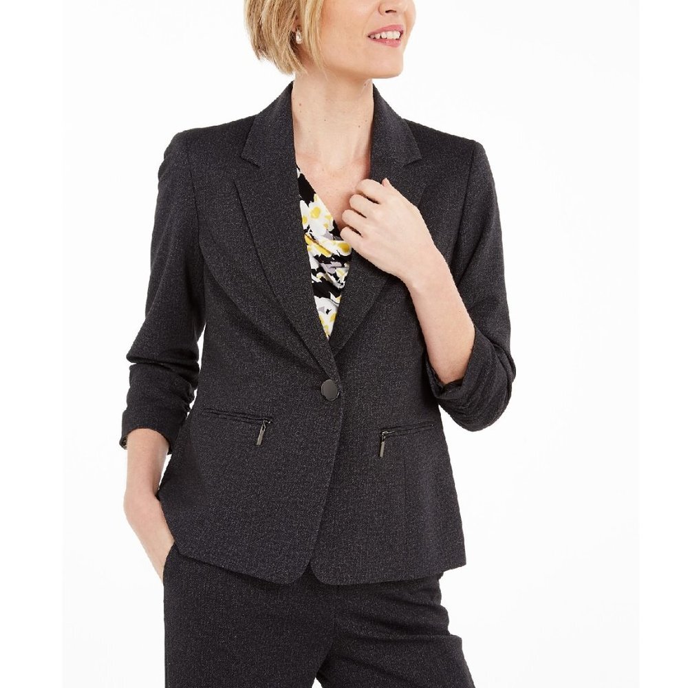 Kasper Zip-Pocket Blazer
